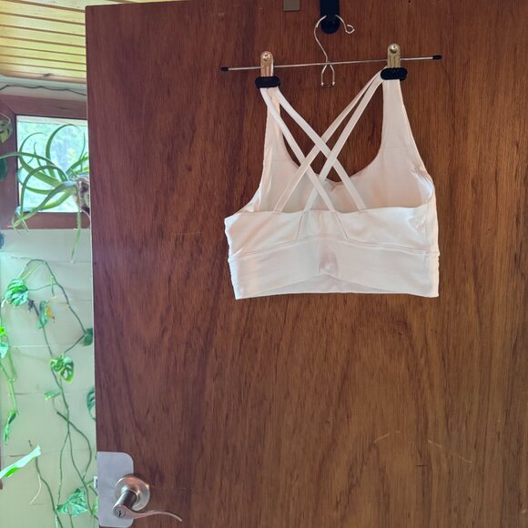 White strappy-back sports bra (Size L) - Picture 4 of 4